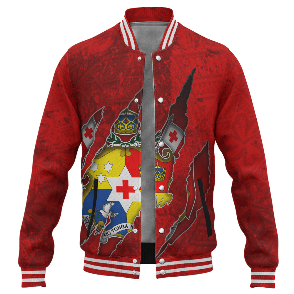 Tonga Baseball Jacket Coat Of Amrs Scratches Cracks Style