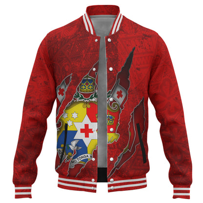 Tonga Baseball Jacket Coat Of Amrs Scratches Cracks Style