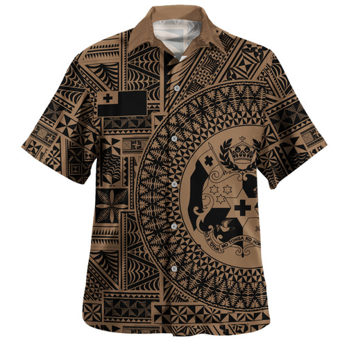 Tonga Hawaiian Shirt Royal Seal Tribal Pattern