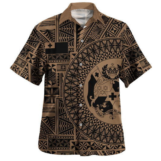 Tonga Hawaiian Shirt Royal Seal Tribal Pattern
