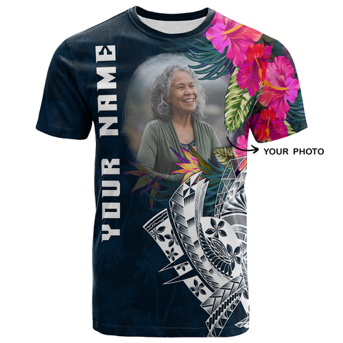 Personalised Photo Hawaii Polynesian T-Shirt - Summer Vibes