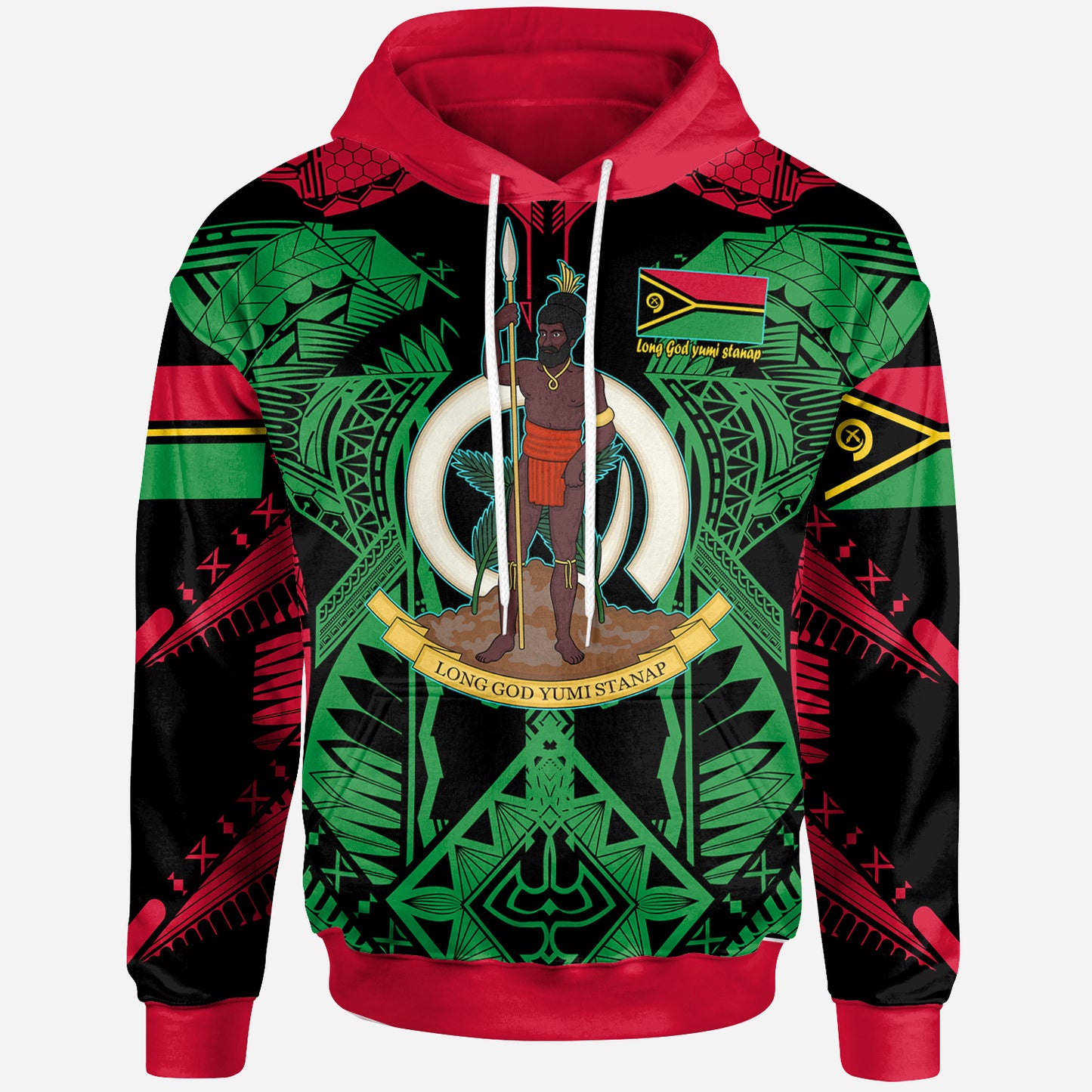 Vanuatu Hoodie - Vanuatu "Long God yumi stanap" Polynesian Pride Hoodie