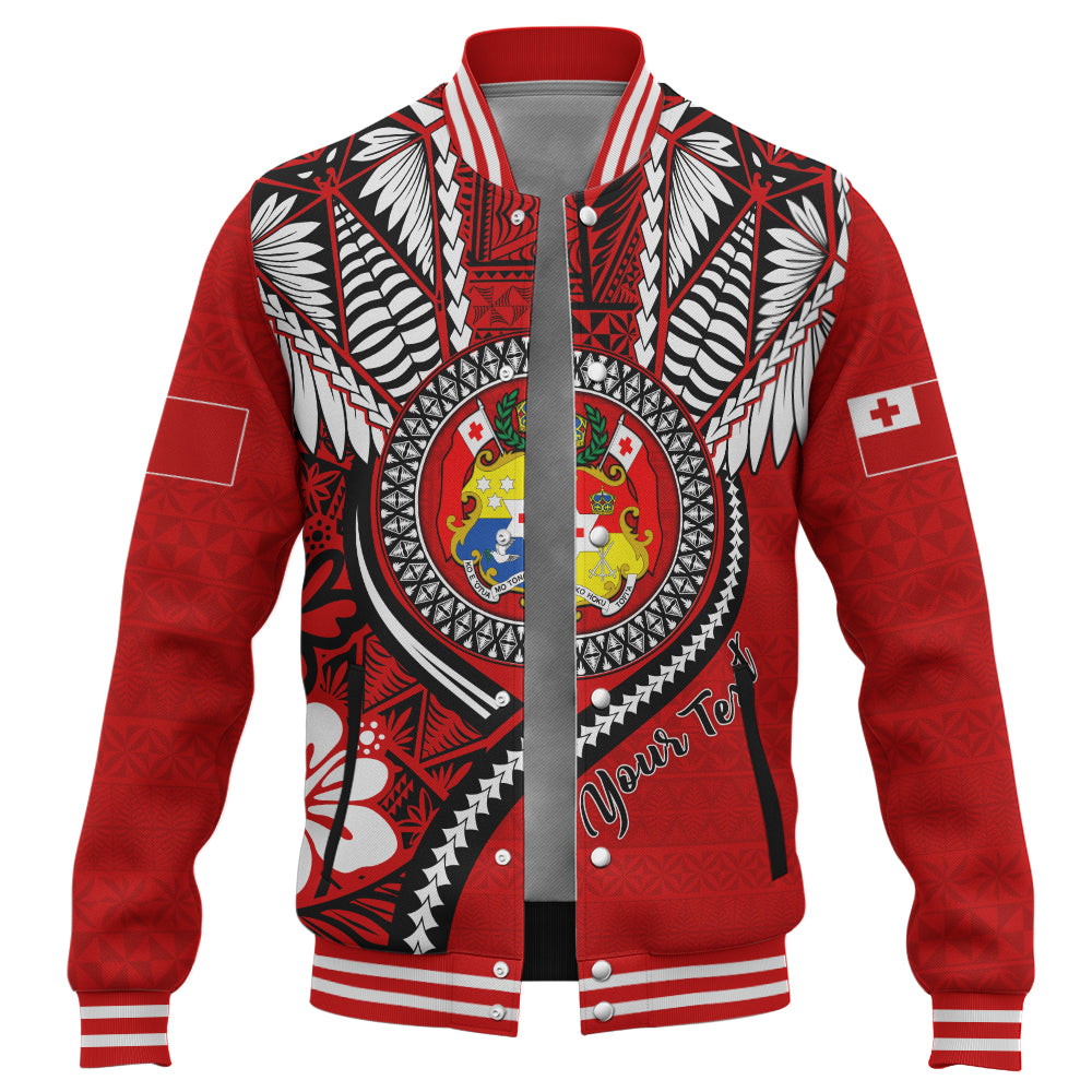 Tonga Baseball Jacket Custom Tribal Ngatu Pattern Circle Style