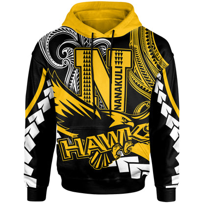 Hawaii Custom Personalised Hoodie - Nanakuli High School Polynesian Tribal Pattern