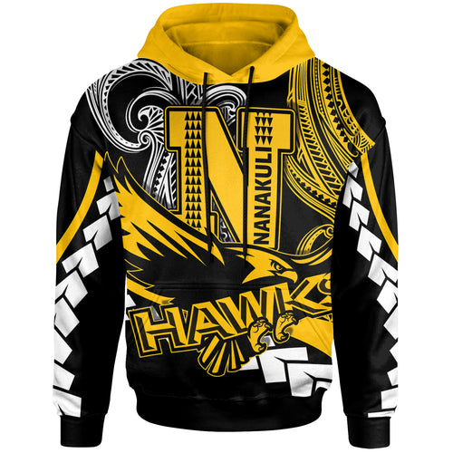 Hawaii Custom Personalised Hoodie - Nanakuli High School Polynesian Tribal Pattern
