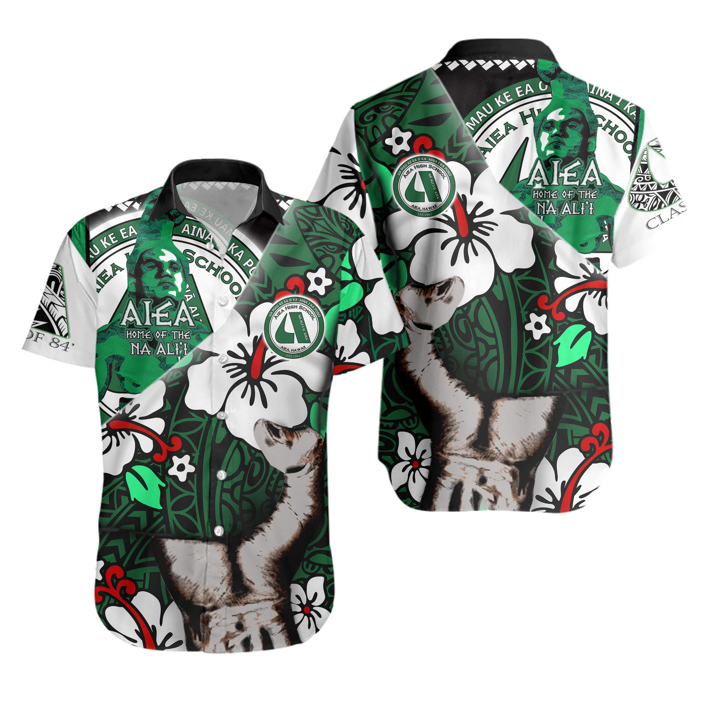 Aiea High School Patronage Short Sleeve Shirt - Custom Home Of The NA' ALI'I