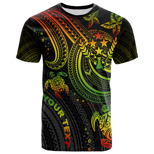 Kosrae Custom Personalised T-shirt Reggae Turtle