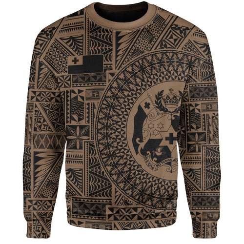 Tonga Sweatshirt Royal Seal Tribal Pattern
