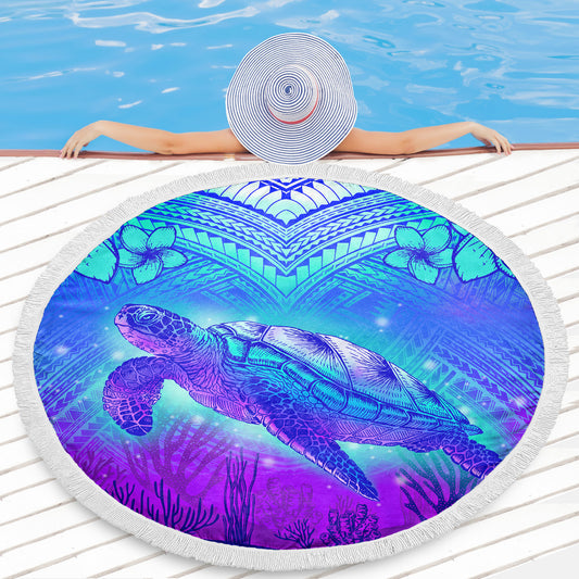 Hawaii Beach Blanket Turtle Underwater Sea Polynesian Style