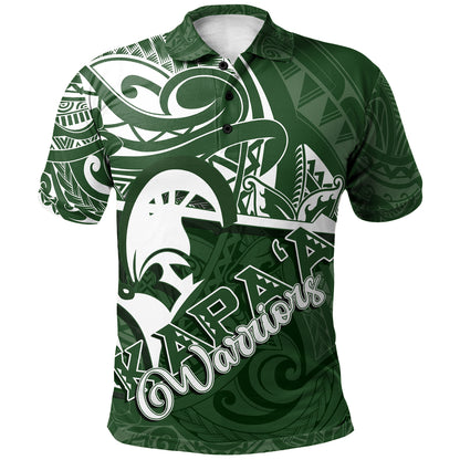 Hawaii Custom Personalised Polo Shirt - Kapaa High School Polynesian Tribal Pattern