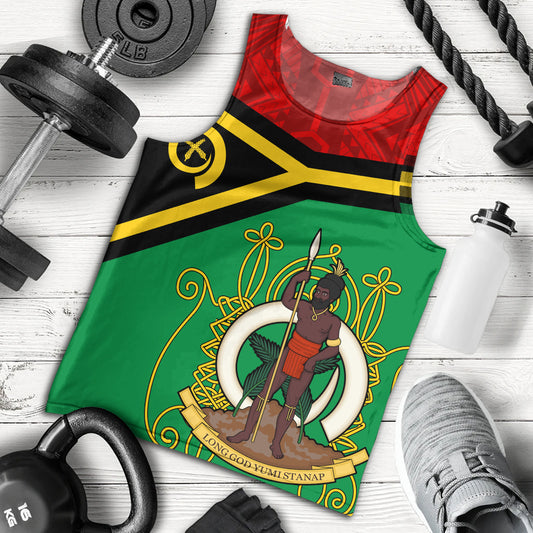 Vanuatu Tank Top Melanesia Flag And Coat Of Arms
