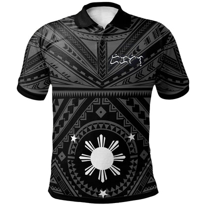 Custom Philippines Polo Shirt - Polynesian Tattoo Style