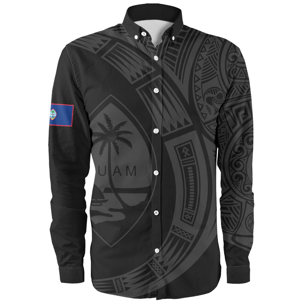 Guam Long Sleeve Shirt Polynesia Tribal Spirits Of Guam Seal