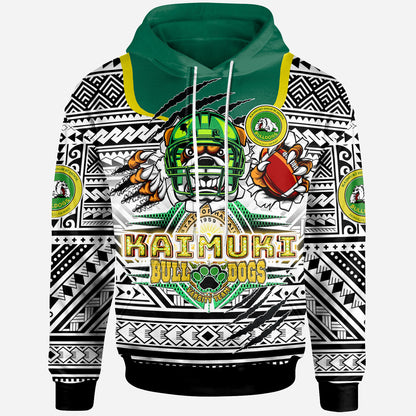 Hawaii Kaimuki High School Custom Polynesian Hoodie - Kaimuki High School (Honolulu, HI) Varsity Football Tribal Patterns