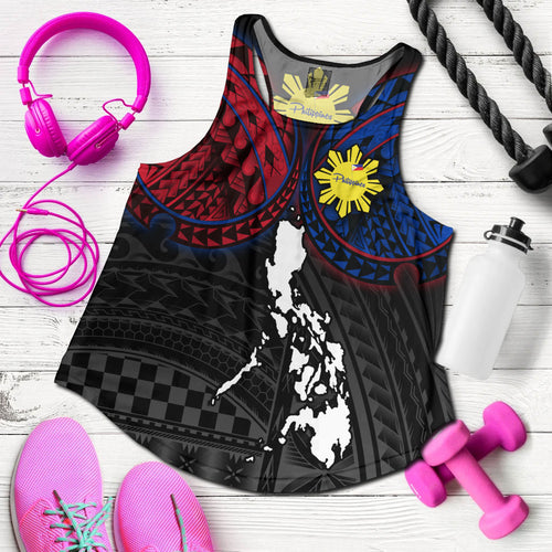 Philippines Women Tank - Philippines Half Sleeve Tattoo Patterns Style