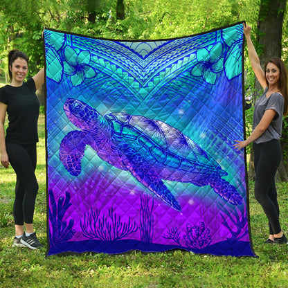 Hawaii Premium Quilt Turtle Underwater Sea Polynesian Style