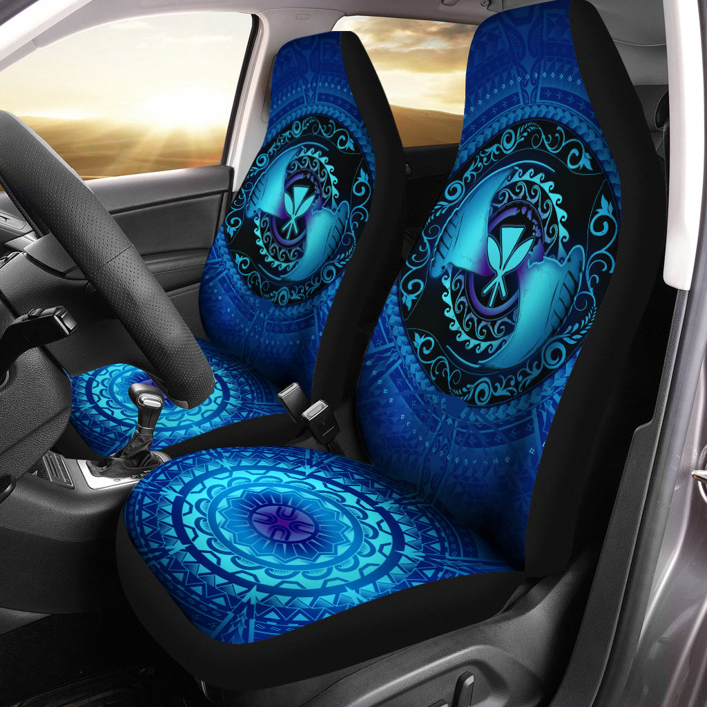 Hawaii Car Seat Covers Manta Ray Couple Polynesian Ocean Style