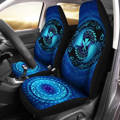 Hawaii Car Seat Covers Manta Ray Couple Polynesian Ocean Style