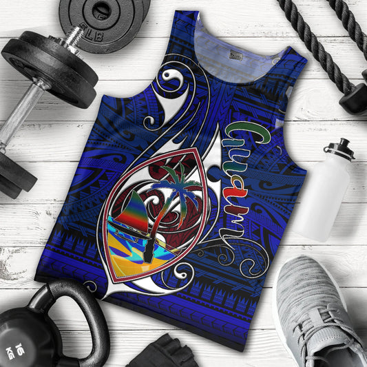 Guam Men Tank Top - Guam Independence Day With Hook Polynesian Patterns