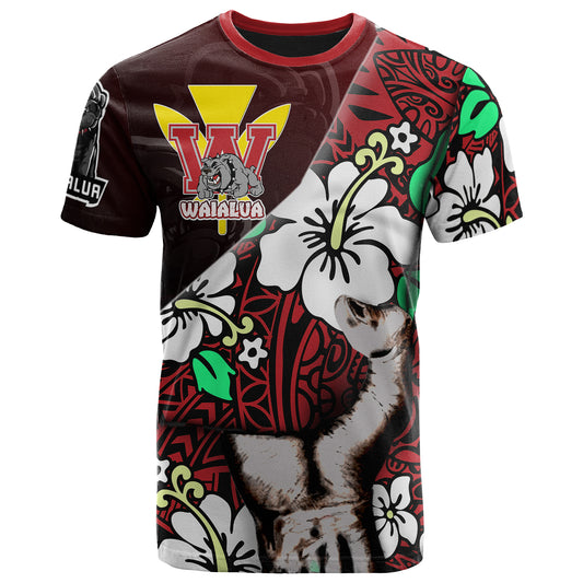 Hawaii Waialua School Polynesian Patronage T-shirt - The Waialua High & Intermediate School Bloods In My Veins