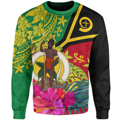 Vanuatu Sweatshirt Flag Tribal Tropical Style