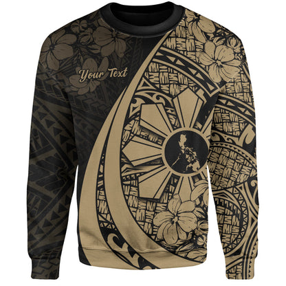Philippines Filipinos Sweatshirt Custom National Sampaguita Flower Symbols Style