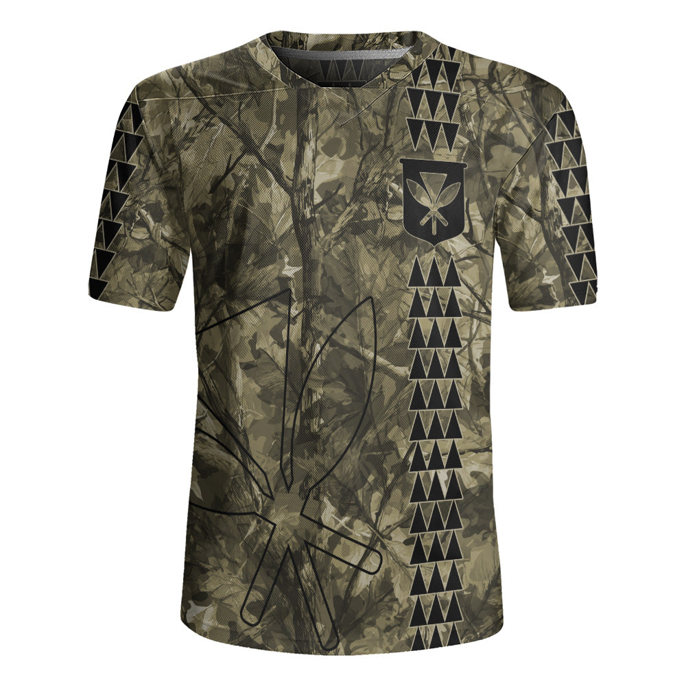 Hawaii Rugby Jersey Woodland Kanaka Camo Style