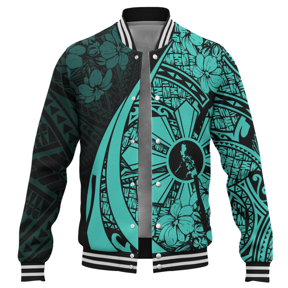 Philippines Filipinos Baseball Jacket Custom National Sampaguita Flower Symbols Style