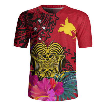 Papua New Guinea Rugby Jersey Flag Tribal Tropical Style