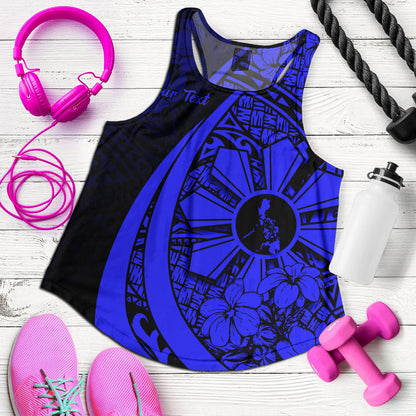 Philippines Filipinos Women Tank Custom National Sampaguita Flower Symbols Style