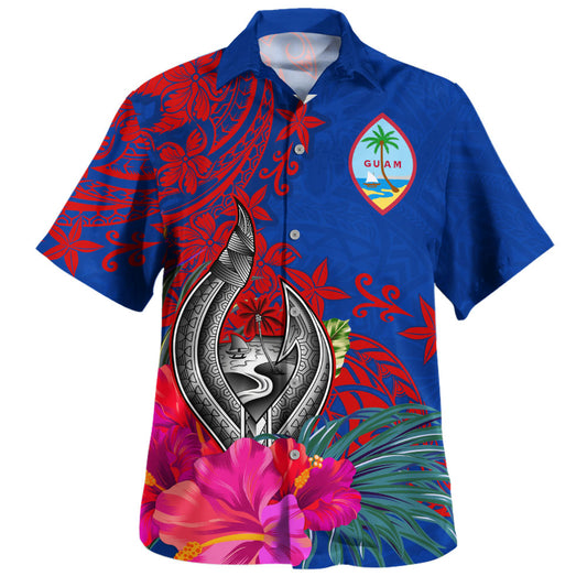 Guam Hawaiian Shirt Flag Tribal Tropical Style