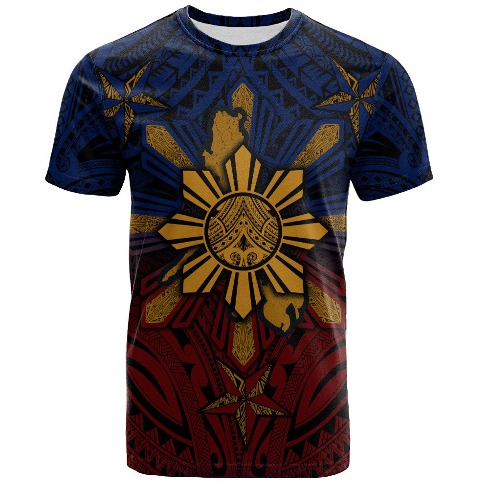 Philippines Filipinos T-Shirt Golden Sun Islands Tribal Style