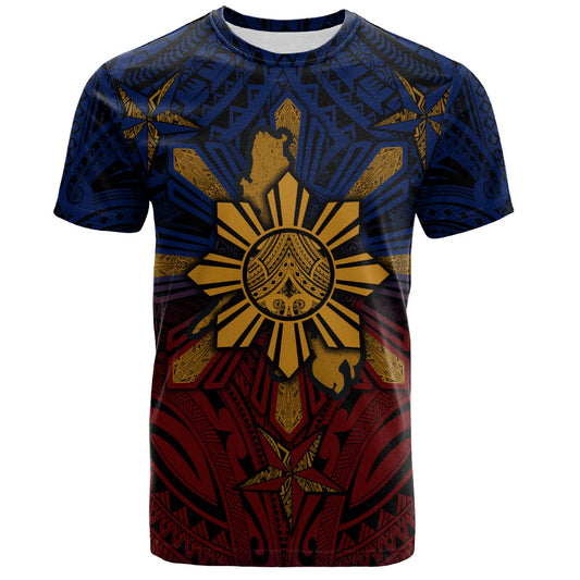 Philippines Filipinos T-Shirt Golden Sun Islands Tribal Style
