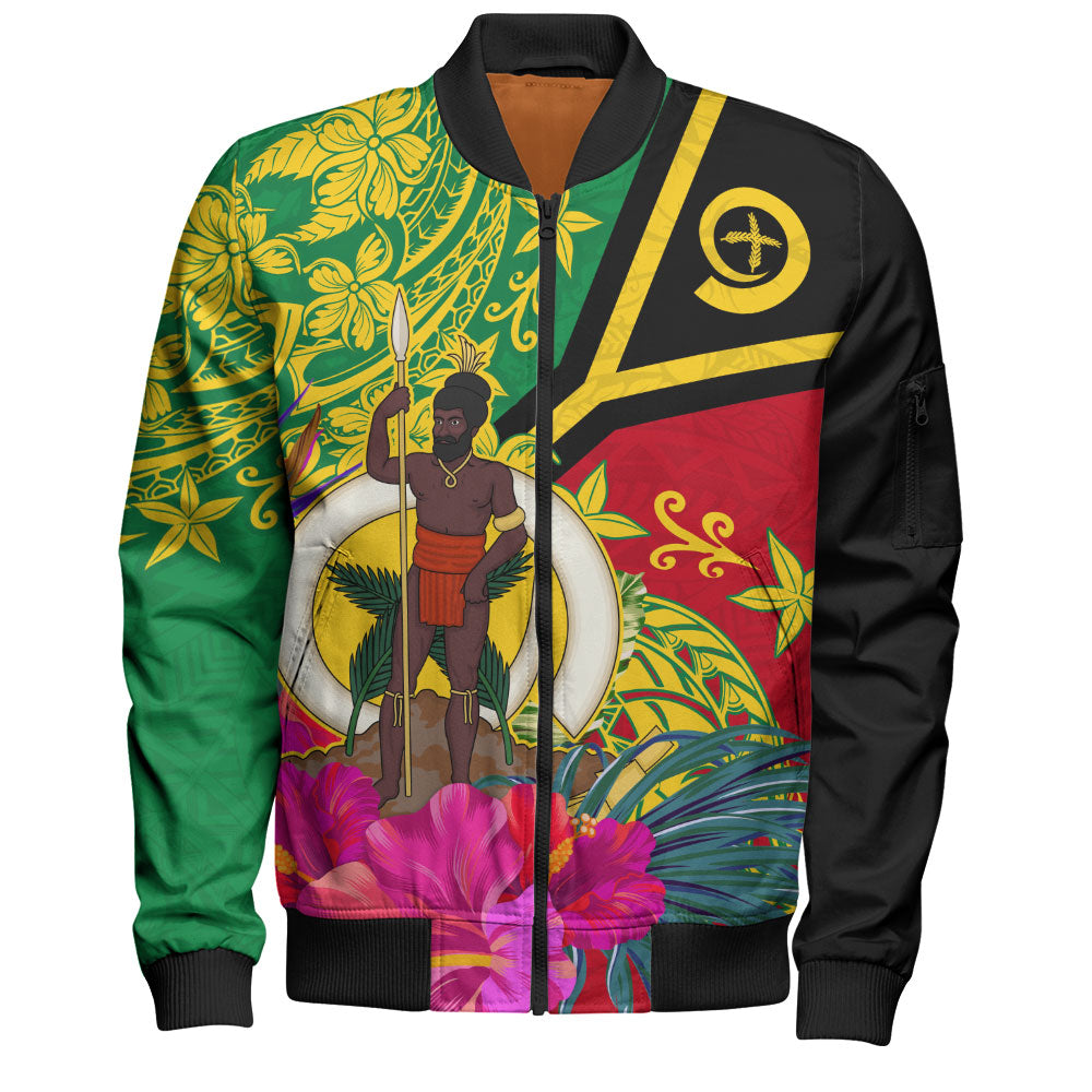 Vanuatu Bomber Jacket Flag Tribal Tropical Style