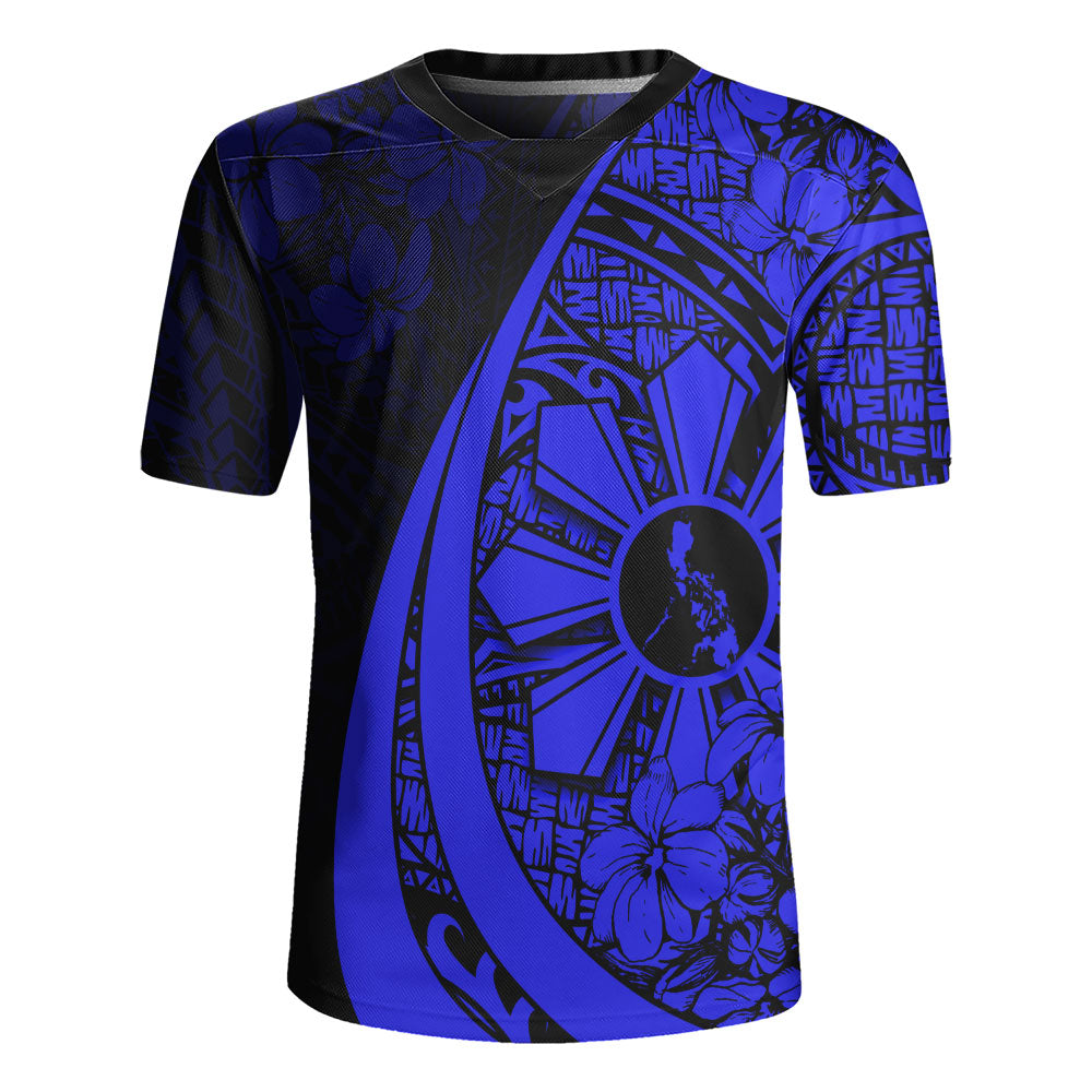 Philippines Filipinos Rugby Jersey Custom National Sampaguita Flower Symbols Style