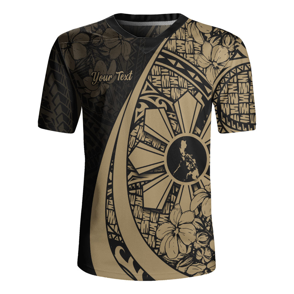 Philippines Filipinos Rugby Jersey Custom National Sampaguita Flower Symbols Style