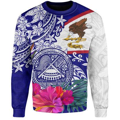 American Samoa Sweatshirt Flag Tribal Tropical Style