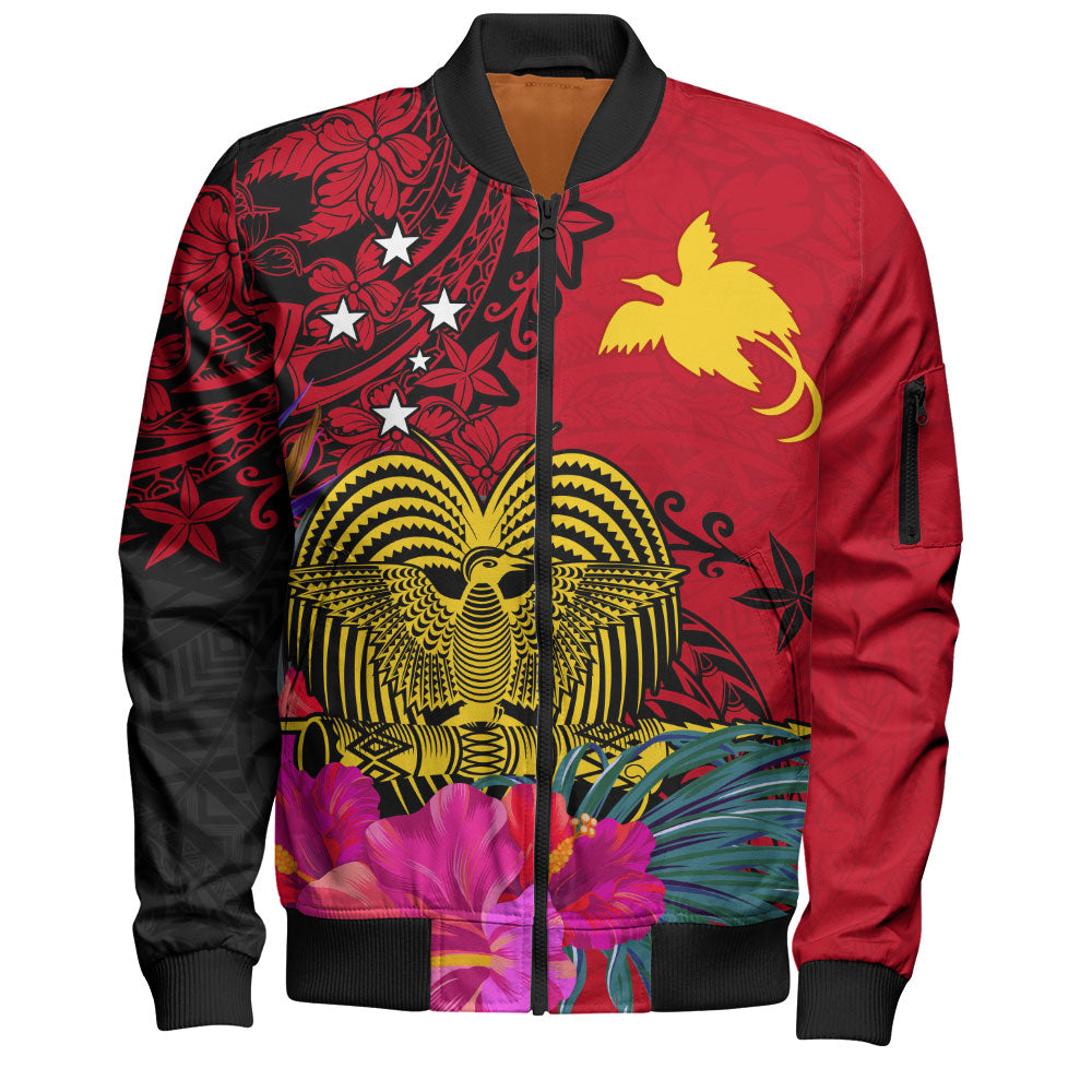 Papua New Guinea Bomber Jacket Flag Tribal Tropical Style