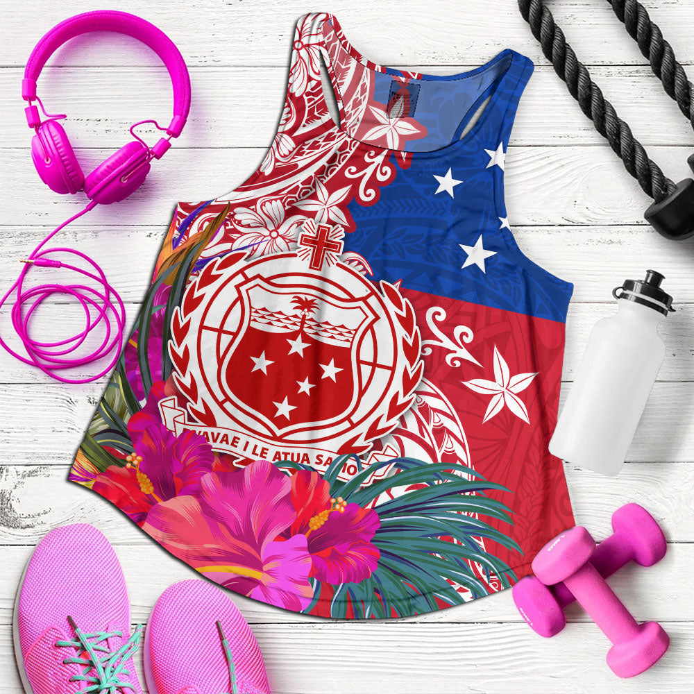 Samoa Women Tank Flag Tribal Tropical Style