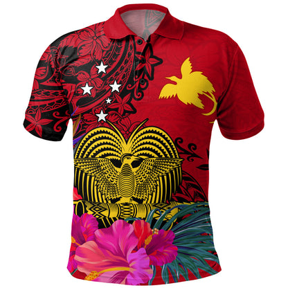 Papua New Guinea Polo Shirt Flag Tribal Tropical Style