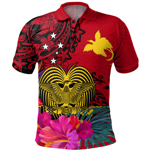 Papua New Guinea Polo Shirt Flag Tribal Tropical Style