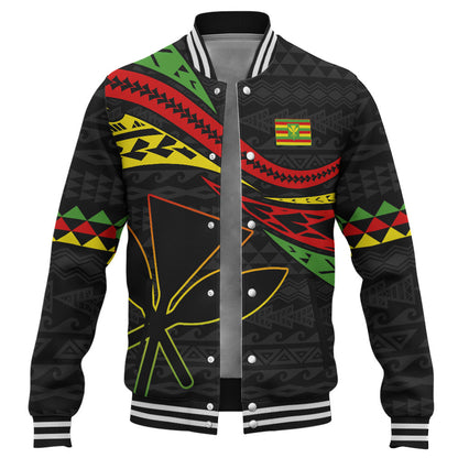 Hawaii Baseball Jacket Polynesian Tribal Tattoo Ethnic Design