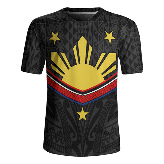 Philippines Filipinos Rugby Jersey Polynesian Inspired Tribal Tattoo