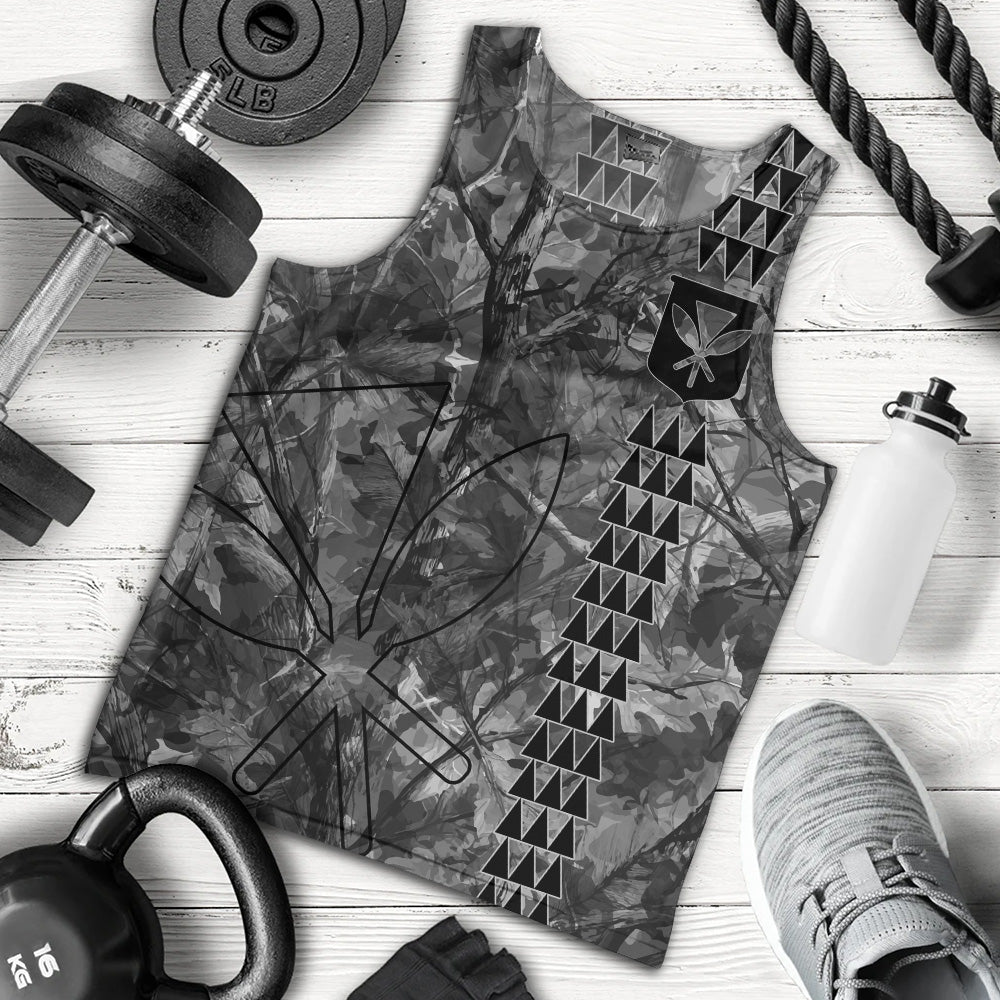 Hawaii Tank Top Woodland Kanaka Camo Style