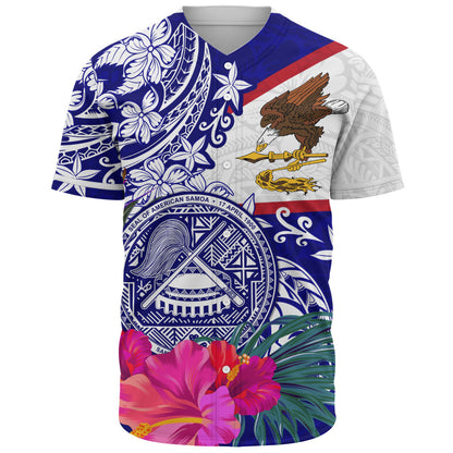 American Samoa Baseball Shirt Flag Tribal Tropical Style