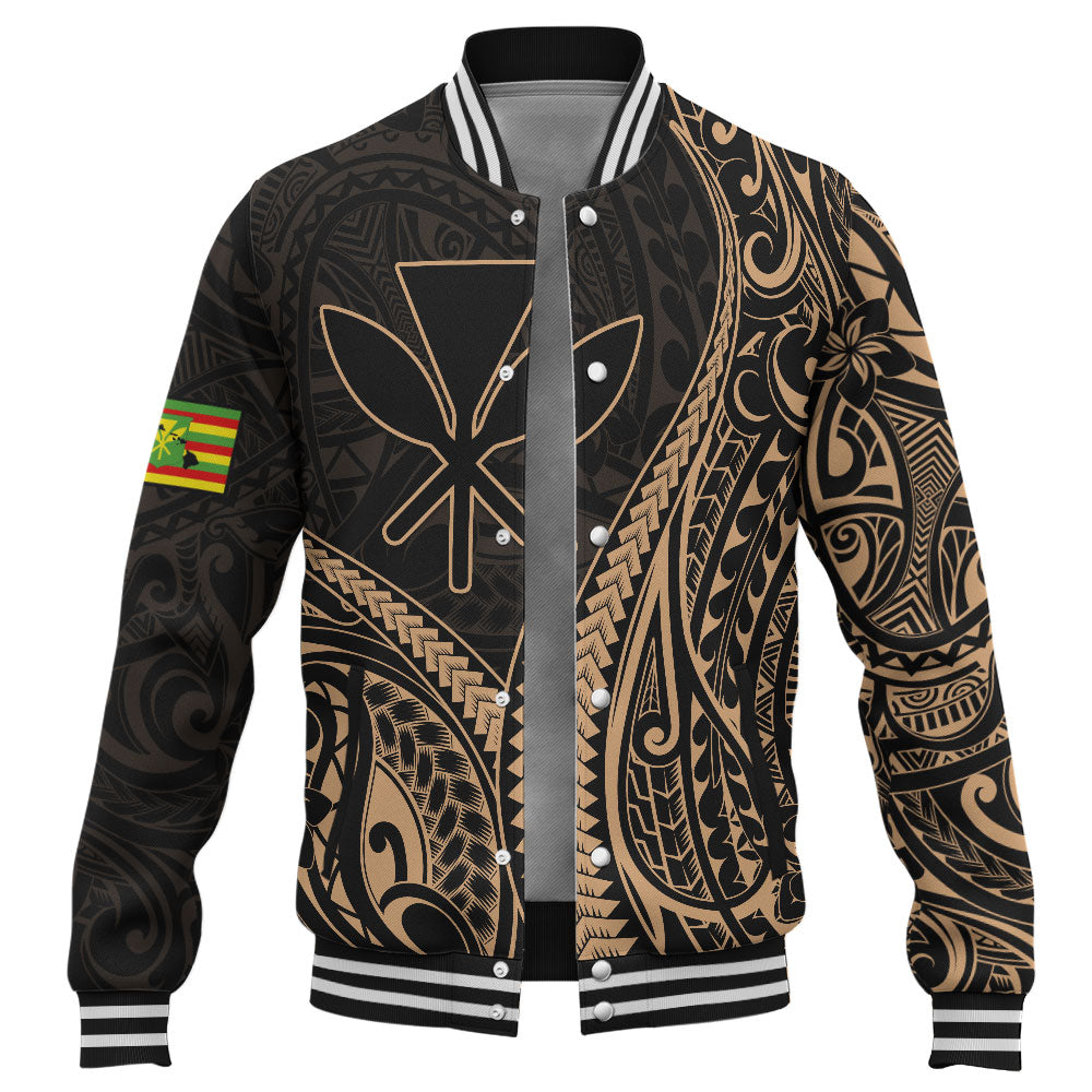 Hawaii Baseball Jacket Polynesian Tribal Tattoo Island Spirit Style