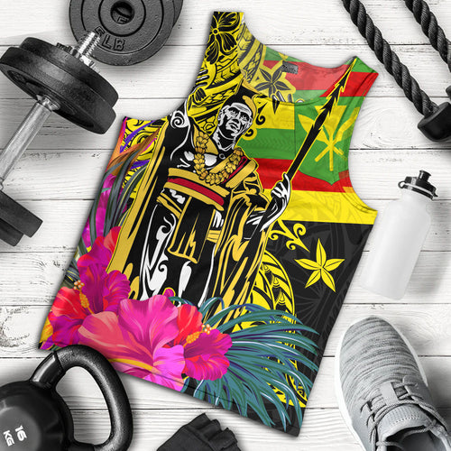 Hawaii Tank Top Kanaka Maoli King Flag Tribal Tropical Style