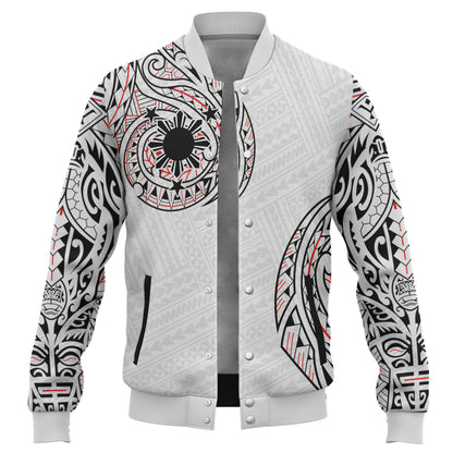 Philippines Filipinos Baseball Jacket Original Polynesian And Tribal Tattoo Design