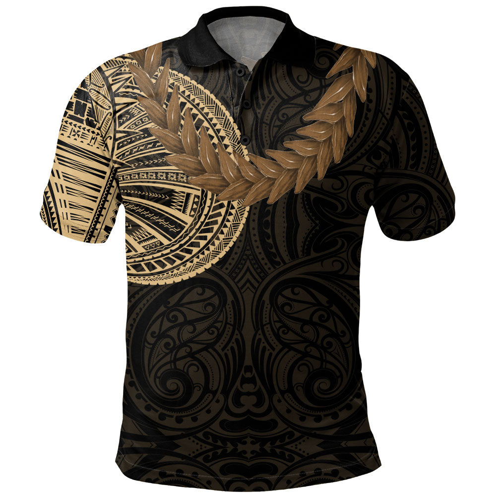 Samoa Polo Shirt Tattoo Roman Reigns With Ula Fala Style Brown