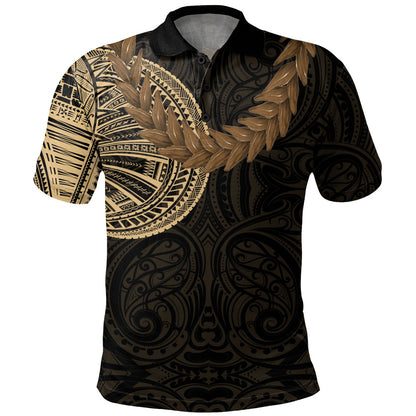 Samoa Polo Shirt Tattoo Roman Reigns With Ula Fala Style Brown